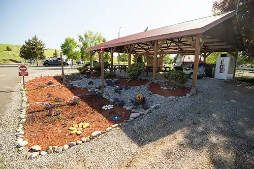 A picture of our picnic pavillion at Granite Peak RV Resort